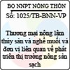Thông báo 1025/2013/TB-BNN-VP