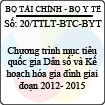 Thông tư liên tịch 20/2013/TTLT-BTC-BYT