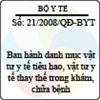 Quyết định số 21/2008/QĐ-BYT