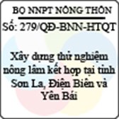 Quyết định 279/2013/QĐ-BNN-HTQT