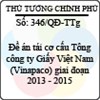 Quyết định 346/2013/QĐ-TTg