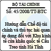 Thông tư số 45/2008/TT-BTC