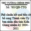 Quyết định số 765/QĐ-TTG