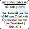 Quyết định số 828/QĐ-TTG