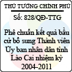 Quyết định số 828/QĐ-TTG