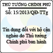 Quyết định 15/2013/QĐ-TTg