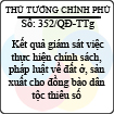 Quyết định 352/2013/QĐ-TTg