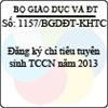 Công văn 1157/2013/BGDĐT-KHTC