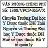 Công văn 1308/2013/VPCP-KGVX