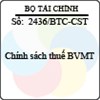 Công văn 2436/2013/BTC-CST