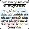 Quyết định 513/2013/QĐ-UBND