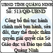 Quyết định 513/2013/QĐ-UBND