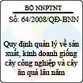 Quyết định số 64/2008/QĐ-BNN