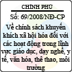 Nghị định số 69/2008/NĐ-CP