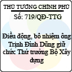 Quyết định số 719/QĐ-TTG của Thủ tướng Chính phủ