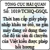 Công văn 1019/2013/TCHQ-GSQL