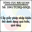 Công văn 1041/TCHQ-GSQL