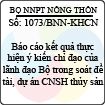 Công văn 1073/BNN-KHCN