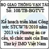 Thông báo 108/TB-BGTVT