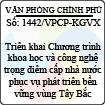 Công văn 1442/VPCP-KGVX