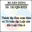 Quyết định 181/2013/QĐ-BXD