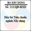 Quyết định 212/2013/QĐ-BXD