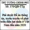 Quyết định 370/2013/QĐ-TTg