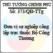 Quyết định 373/2013/QĐ-TTg