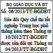 Thông tư 06/2013/TT-BGDĐT