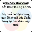 Công văn 1072/TCHQ-TXNK