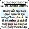 Công văn 1384/BGDĐT-CTHSSV