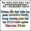 Công văn 1390/BGDĐT-GDCN