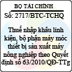 Công văn 2717/BTC-TCHQ