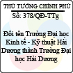 Quyết định 378/2013/QĐ-TTg