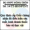 Thông tư 14/2013/TT-BNNPTNT