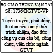 Công văn 1736/BGTVT-VP