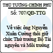 Quyết định số 707/QĐ-TTG