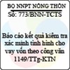 Công văn 773/BNN-TCTS