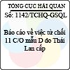 Công văn 1142/TCHQ-GSQL