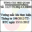 Công văn 1127/TCHQ-CCHĐH