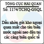 Công văn 1174/TCHQ-GSQL