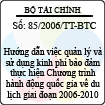 Thông tư số 85/2006/TT-BTC