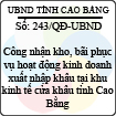 Quyết định 243/2013/QĐ-UBND