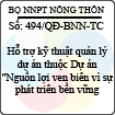 Quyết định 494/2013/QĐ-BNN-TC