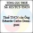 Công văn 625/TCT-TNCN