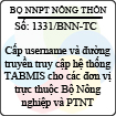 Công văn 1331/BNN-TC