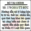 Thông tư số 179/2011/TT-BTC