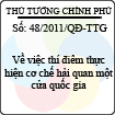 Quyết định số 48/2011/QĐ-TTG