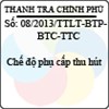 Thông tư liên tịch 08/2013/TTLT-BTP-BTC-TTCP