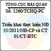 Công văn 1260/TCHQ-PC